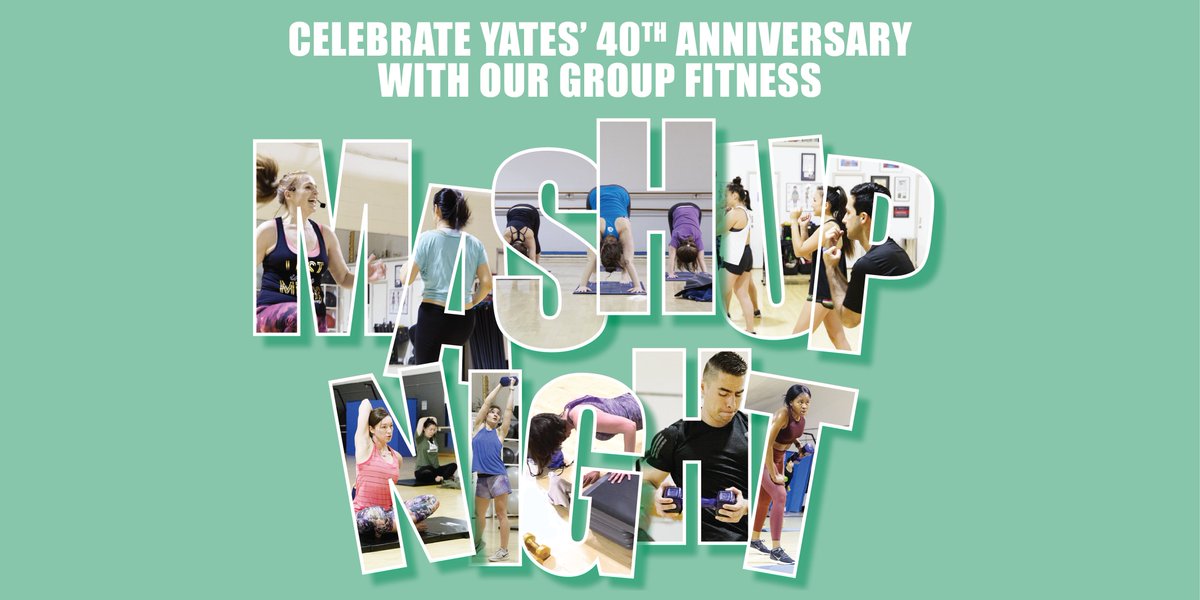 GUCampusRec's tweet photo. In celebration of Yatesβ 40th Anniversary, we will be hosting a FREE Group Fitness Mashup Night on 11/12/19 for all YFH members! Stop by to demo 20-min sessions back-to-back from 5 pm-8 pm!
#WorkoutWednesday #GroupFitness #Hoyas #GU #YatesMode https://t.co/47gSZ2ImZW