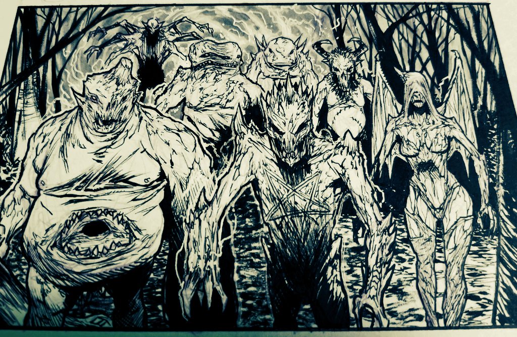 Desk shot: teaser from a horror short story I'm currently doing for topcow. ?? 