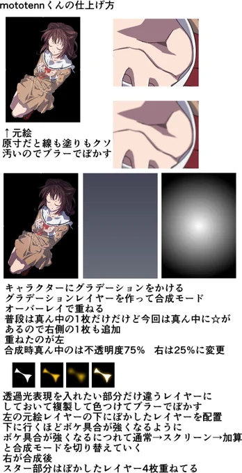 参考になるかわからないけどいつもやってる仕上げ手順まとめたーよ 