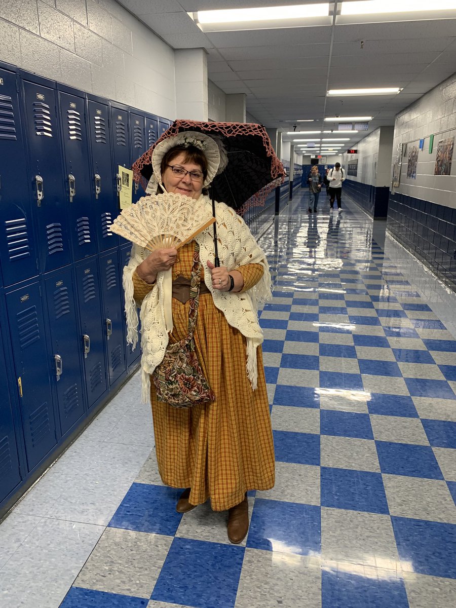 Mrs Holder showing off her Halloween spirit. #LCPride