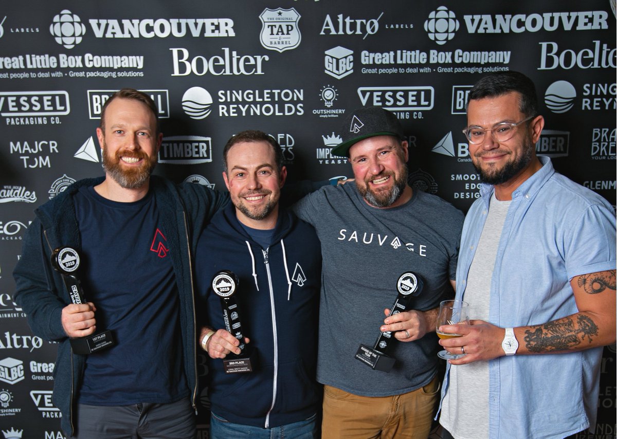 Congratulations to <a href="/ilesauvagebeer/">Ile Sauvage</a> for taking home the 2019 Singleton Reynolds LLP Rookie of the Year Award for BC's Best New Brewery at the <a href="/BCBeerAwards/">BC Beer Awards</a>. Love what these fellas are doing, and can't wait to start working with them! 

Photo c/o <a href="/JustJash/">Jāsh 📹</a>