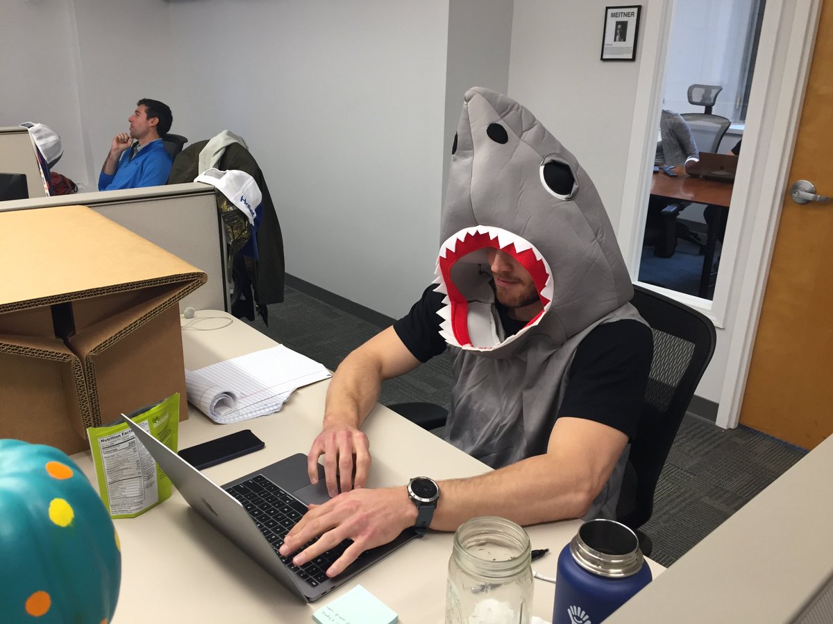 TankUtility's tweet photo. Just another day at the #TankUtility office. Happy Halloween from this cast of characters! #Halloween https://t.co/l8WiNw7GY2