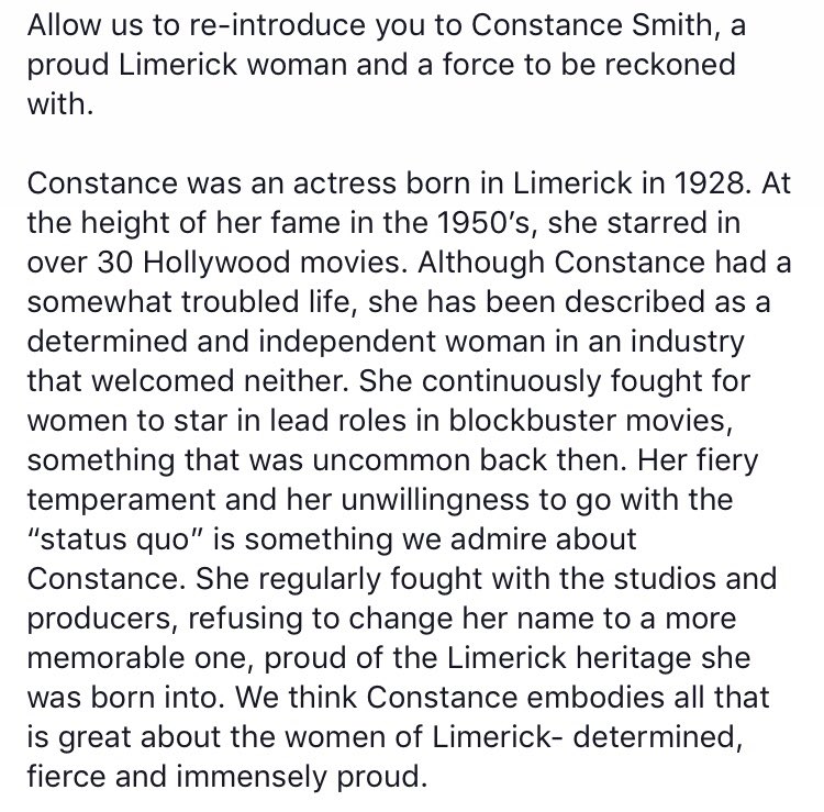 TreatyCityBrew's tweet photo. Allow us to re-introduce you to Constance Smith, a proud Limerick woman and a force to be reckoned with.
#TreatyCityBrewery
#StreetsOfLimerick
#DrawOutLimerick
#ConstanceSmith https://t.co/X2FyYIWADE