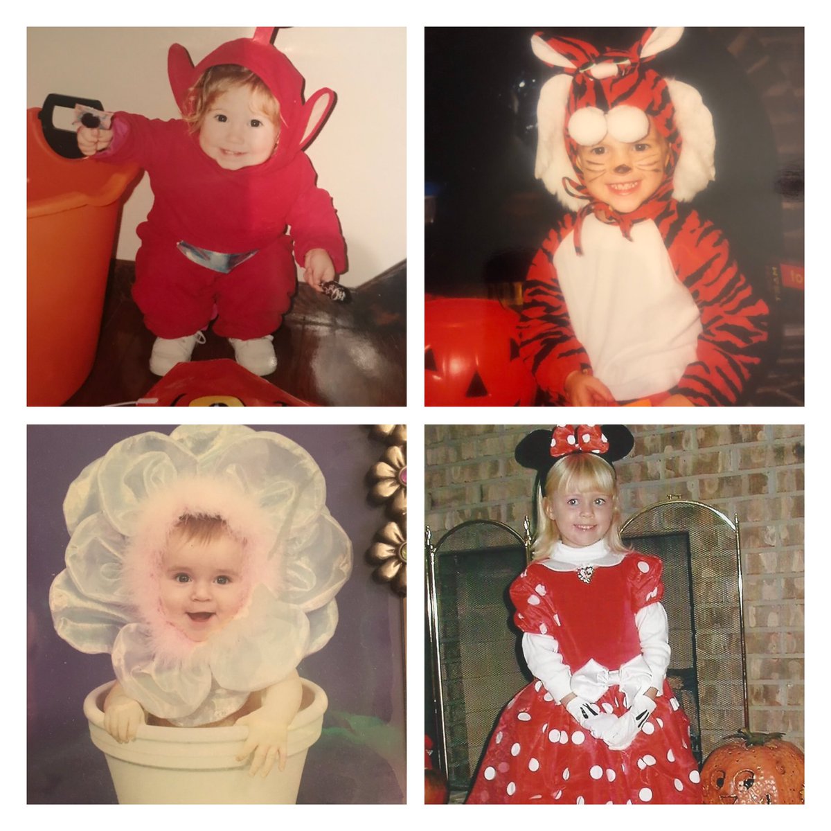 WSUVball's tweet photo. Happy Halloween to all 👻🎃 #TBT to when our Raiders were little! See if you can guess who’s behind those costumes 👀 #TooCuteToSpook https://t.co/rSVmGJ9aPU