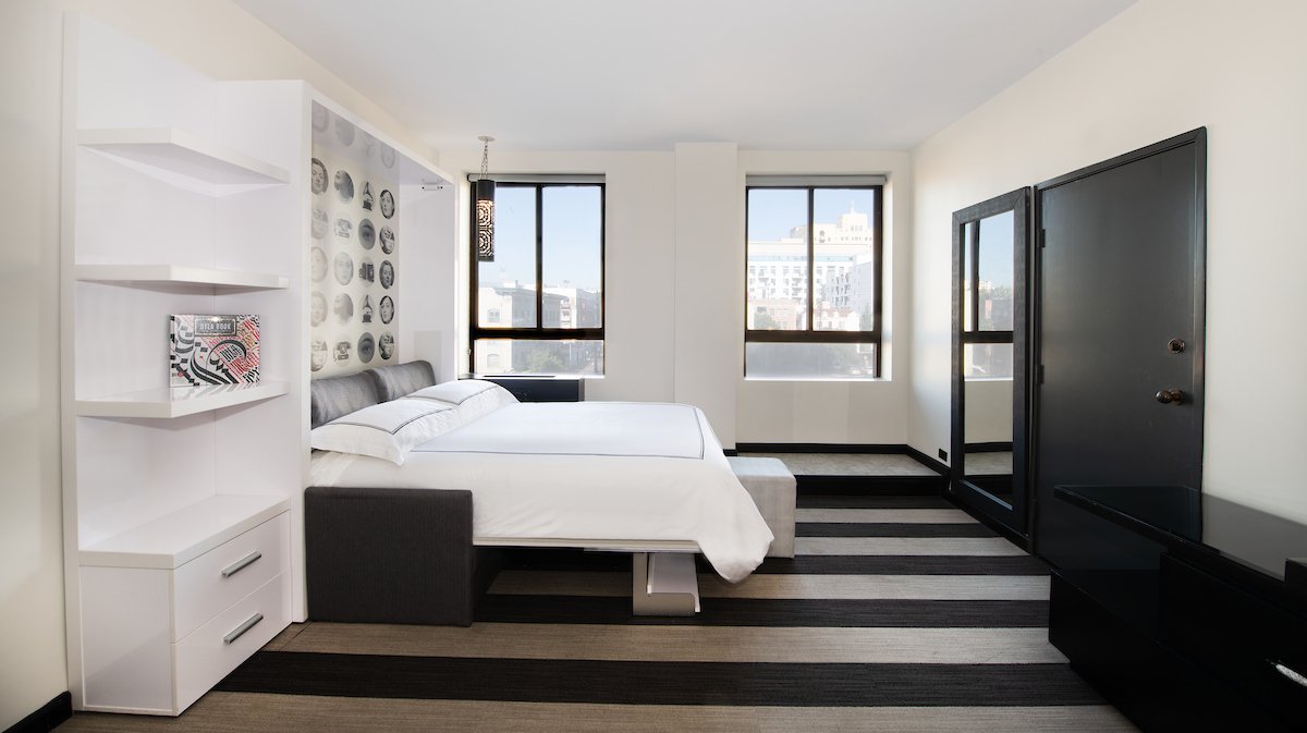 Hard at work? Welcome to your well-deserved downtown getaway. Our rooms feature luxurious linens, amenitized bathroom, 42″ flat screen HDTV, media hub with HDMI connectivity, USB charging station, free high-speed WIFI, and picturesque views of the city or DTLA skyline 🌇