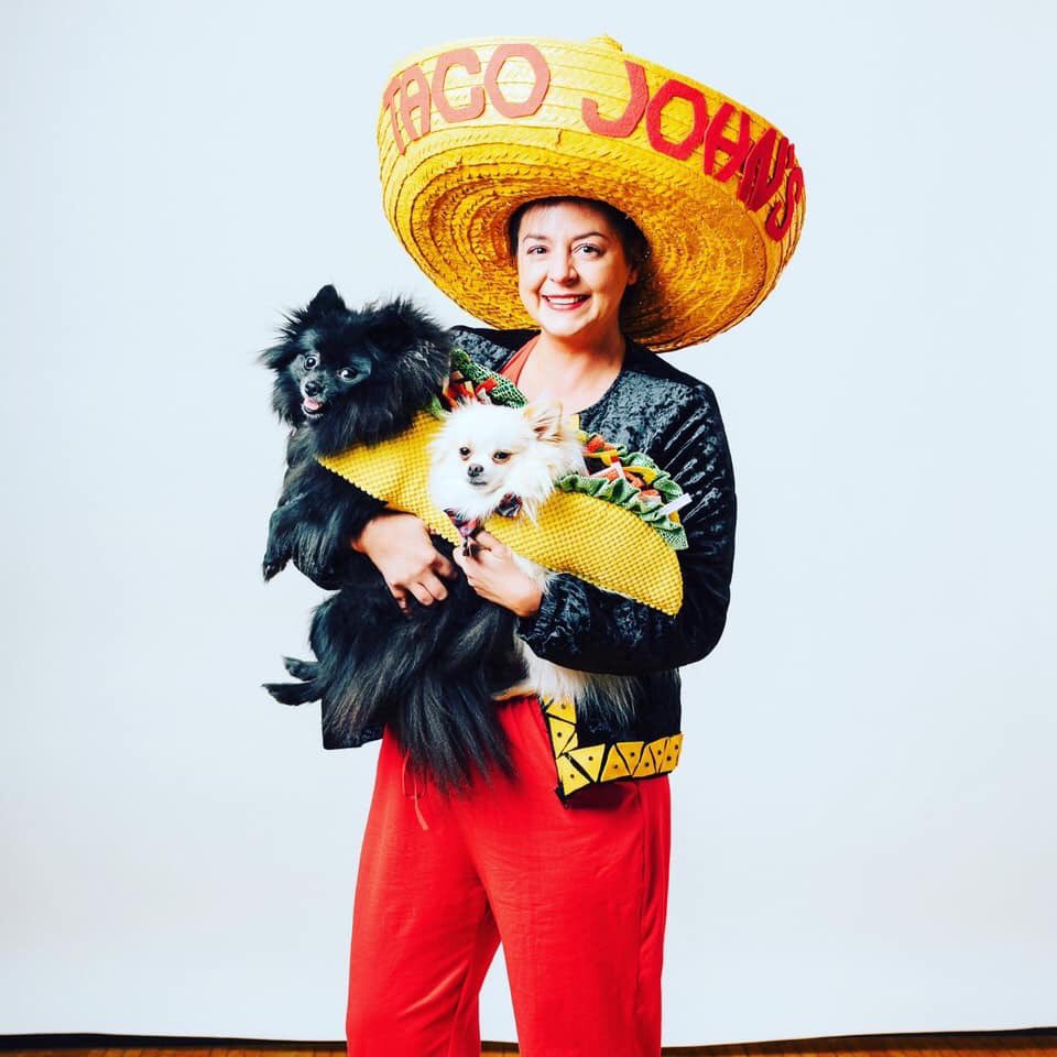 phan85's tweet photo. @tacojohns Look at my sister @Abbykins. OG Taco John with her two crispy tacos! #tacojohns #Tacos https://t.co/xmxOt8TFcp