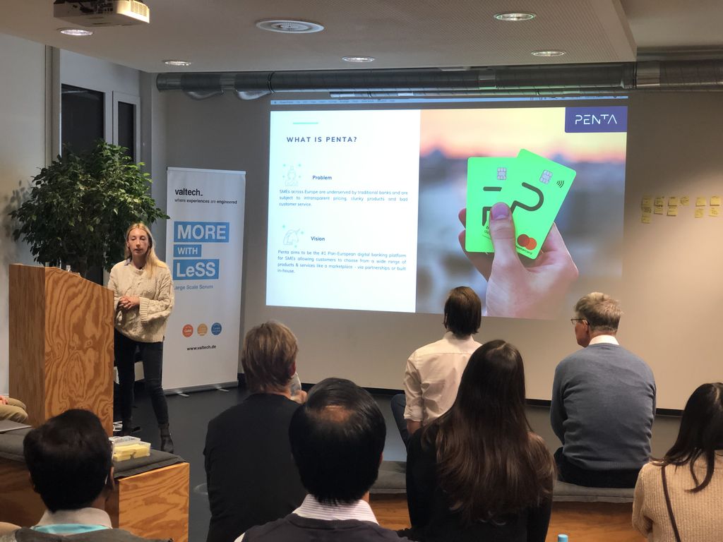 RalfWestbrock's tweet photo. „Lean innovation in finance - how customers build a bank“ with Penta‘s Katrina Elliott.
Super excited to get a look into how Penta does it.
#leanmunich #happyPentaCustomers https://t.co/F4VMCG1ey1