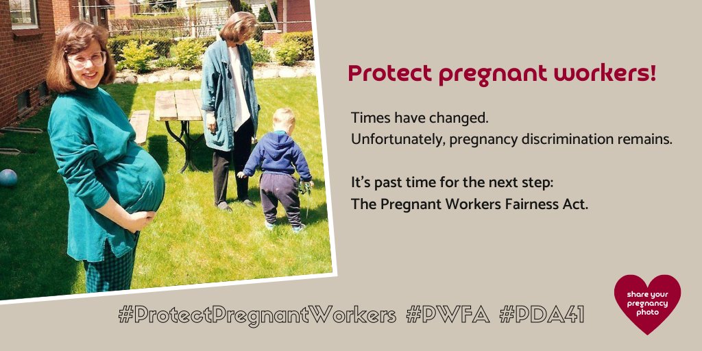 NETWORKLobby's tweet photo. Providing family-friendly workplace protections is necessary to build an economy that puts people, not profit, at the center. More than 40 years after the Pregnancy Discrimination Act passed, it’s time for the Pregnant Workers Fairness Act #PWFA #PDA41 #ProtectPregnantWorkers https://t.co/xky9QuN6Lb