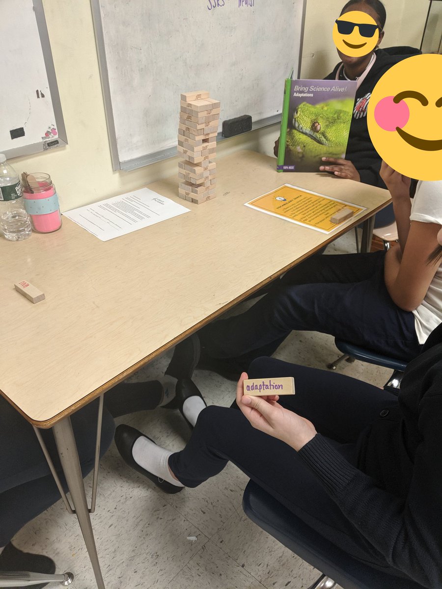 MsRindal's tweet photo. Can you define adaptation? Come play science vocabulary jenga! https://t.co/JxRWEpm8Rw