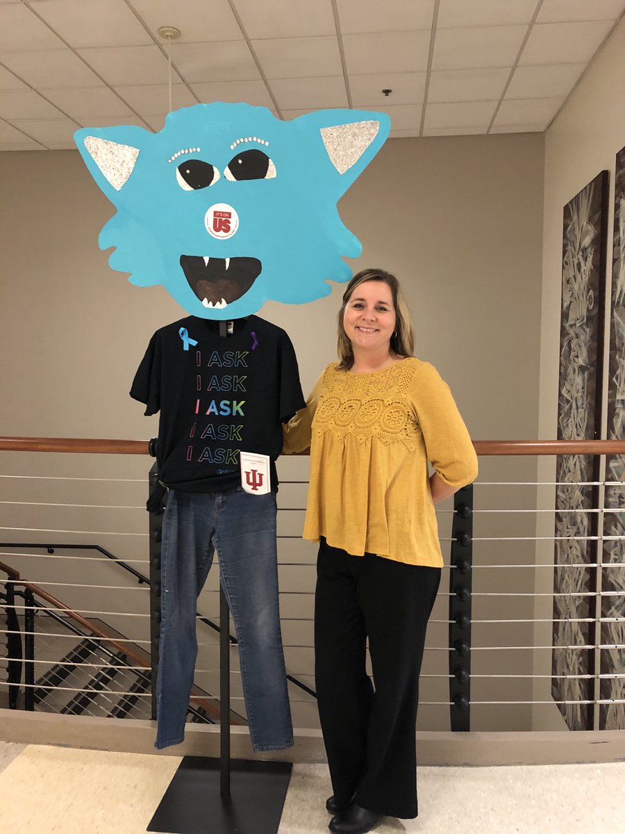 deputy Title IX coordinator @IU East is ready for the Gathering of Wolves homecoming contest!#iueast