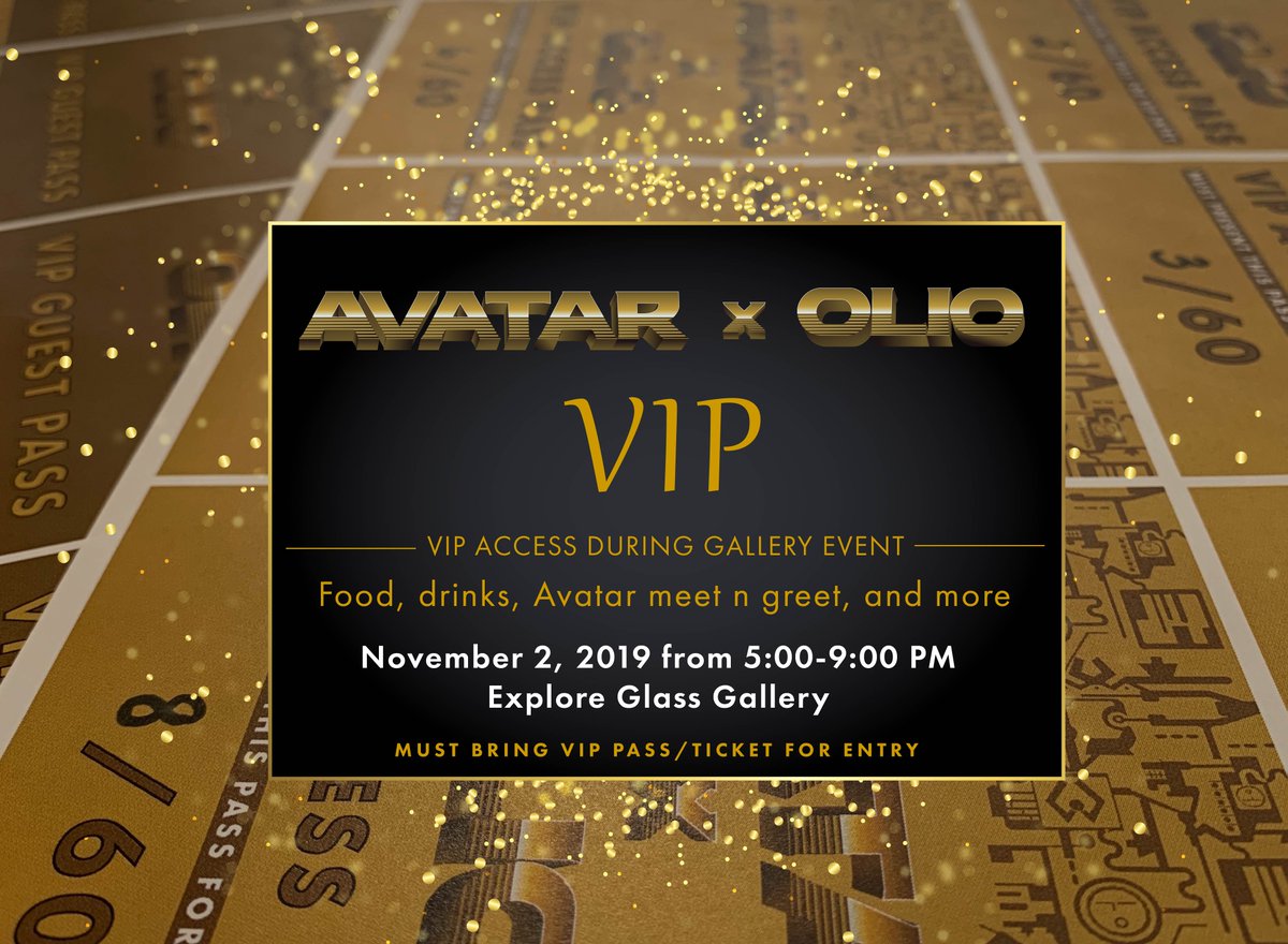 We are coming up on the last couple days to get those tickets registered ⭐  Head over to dabolio.com/avatar and see what you can win once you register 🚀 Best of luck to all participants, we are looking forward to seeing you at Explore Glass Gallery on November 2nd from 5-8