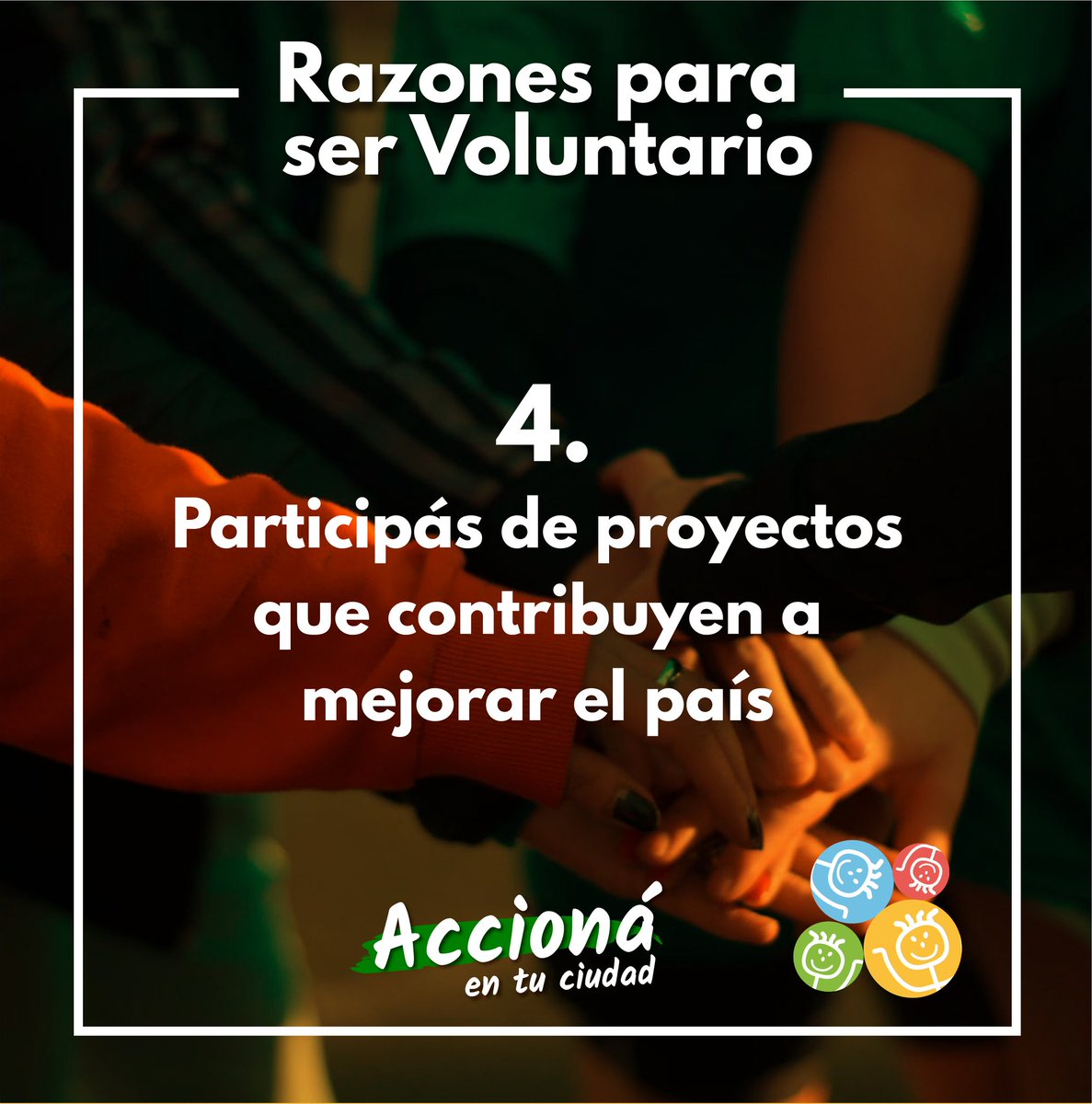 Existen millones de motivos para hacer voluntariado ❤️
Te enumeramos las razones más importantes por las cuales nos movemos todos los días. Animate a accionar por tu ciudad !!! 💪

#losniñosnosondelacalle #voluntarios #voluntariado #ONGs #ddhh