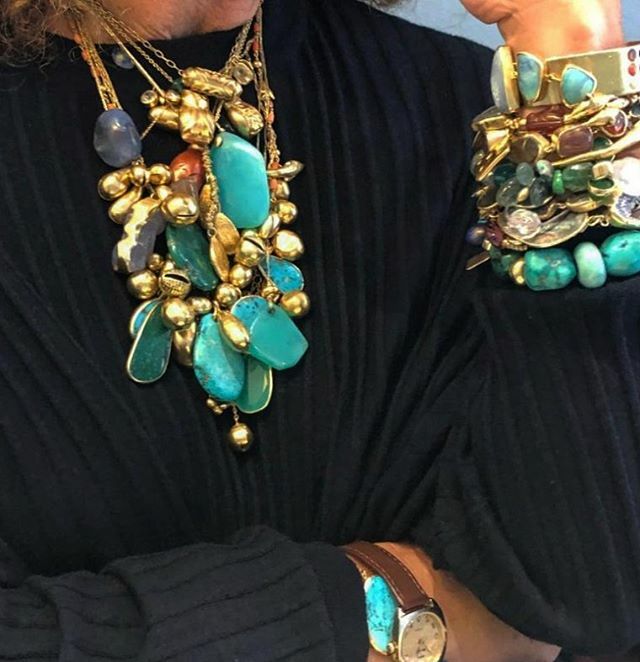 pippasmall's tweet photo. Bells and rocks and beads #PippaSmall #PippaSmallJewellery #EthicalJewellery #Turquoise #LessonsinLayering #Goldbells https://t.co/hAYjb3BBac