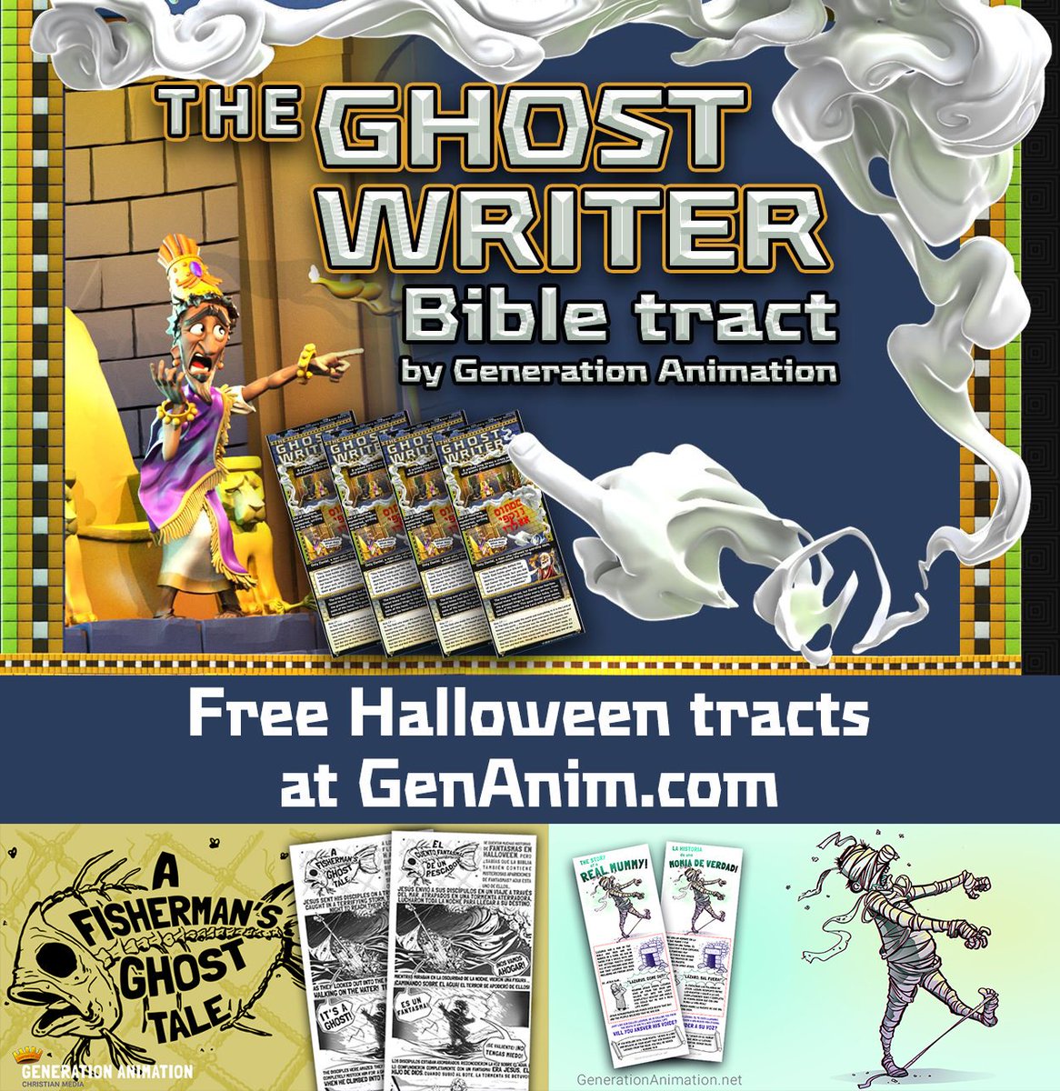GenAnim's tweet photo. Last minute #tracts for #free #Download and print at home.
https://t.co/WgdQyZje1o
#halloween2019 #HappyHalloween2019 #christianhalloween #evangelism #Gospel #alternative #trickortreat https://t.co/NKa7HUPaZD