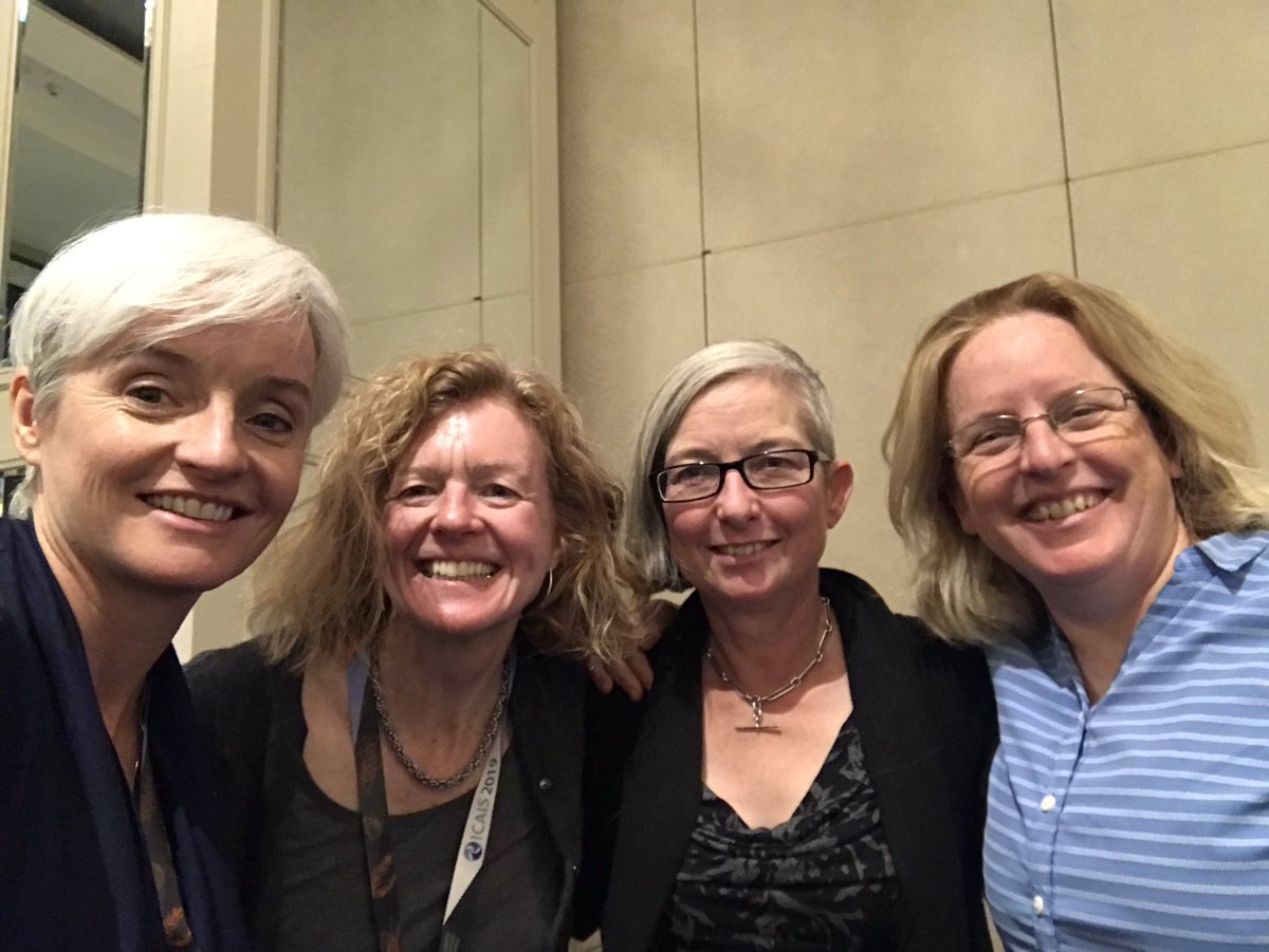 DrEmmaLJohnston's tweet photo. Pictured here are four of the seven plenary speakers for the International Conference on Aquatic Invasive Species #icais2019, from right to left: Julie Lockwood, Alison Dunn, Shelley Arnott, and yours truly. #WomenInSTEM #WomeninScience https://t.co/ZoSNnbvPy5