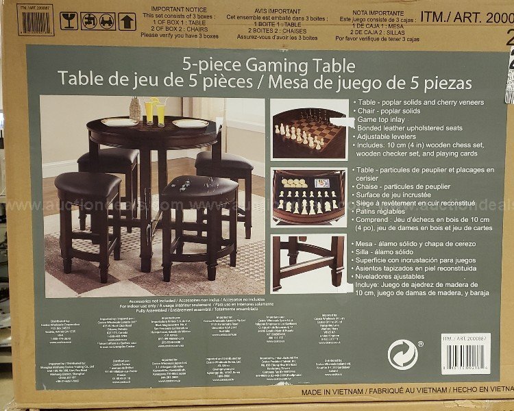 TheAuctionDeals's tweet photo. Get ready for the cold weather and entertaining #indoors with this 5-Piece Gaming #table *Brand New in the Box*. Game Top Table with 4 Stools. Wood #Chess &amp; #Checker Set and Playing #Cards. Black Bonded Leather Seats. - https://t.co/tjgFz7Eglm https://t.co/x4xqiVgUjy