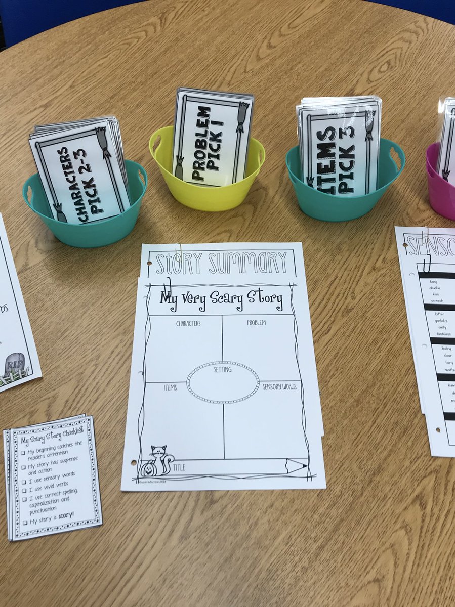 MsVeenstra's tweet photo. 6th graders had a chance to write their own scary stories today and they were so excited ! Can’t wait to have a class share time to read all of these spooky stories! 👻🎃 #middleshool #scarystory https://t.co/BUOaGraubN