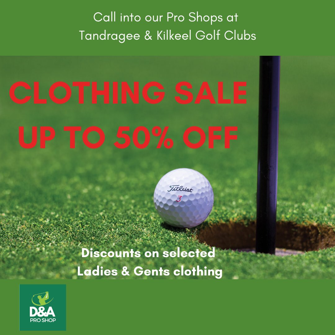 ProKilkeel's tweet photo. Lots of bargains on Green Lamb, Ping Collection, Glenmuir, Footjoy and much much more! https://t.co/KEfMJW66BM