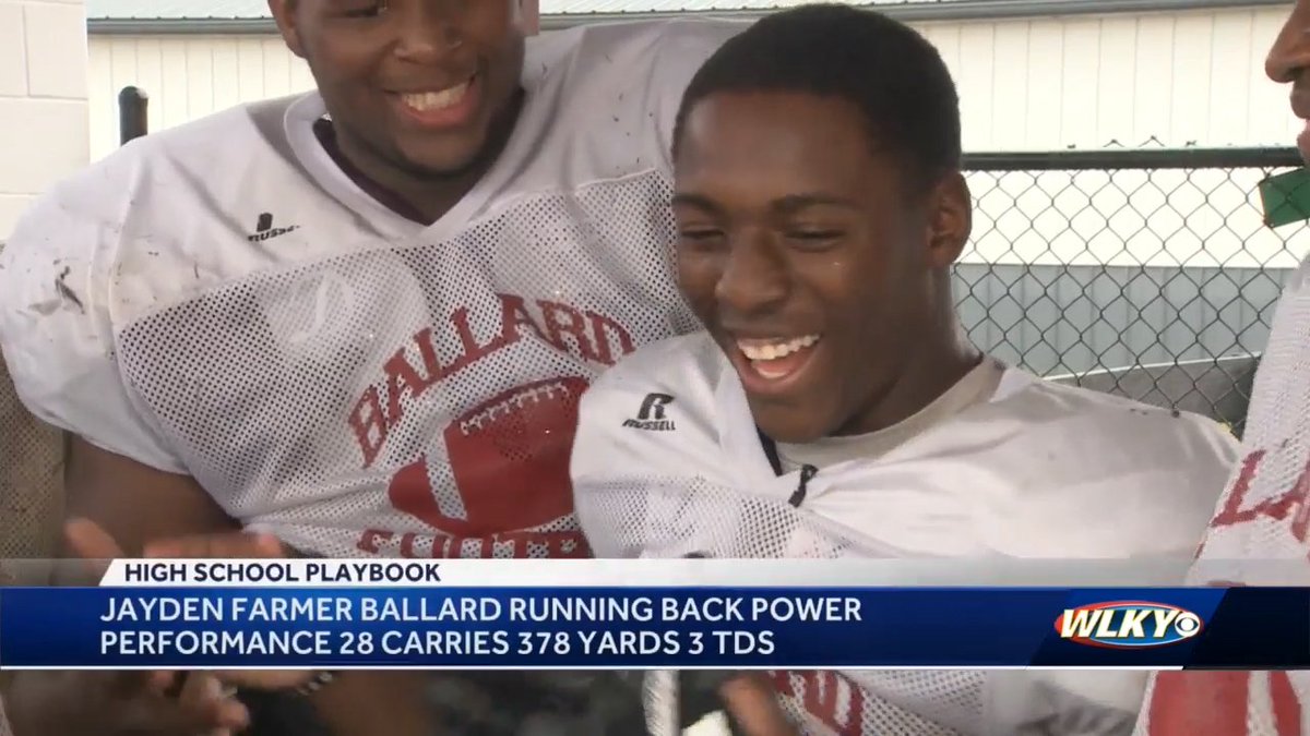 ADChernoff's tweet photo. Congrats to @BallardFball RB Jayden Farmer (@jaydenfarmer3) on being named @WLKY's Power Performance athlete of the week. 

Click the link to hear from Farmer and Ballard head coach Adrian Morton (@Coachmorton23). --> https://t.co/xHkViSmqY6 https://t.co/0Rjt7A8tMK