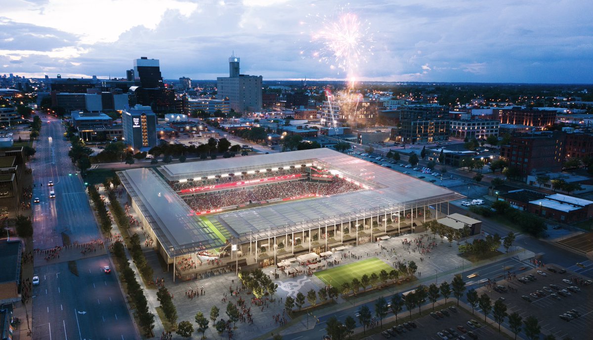 carolynkindle's tweet photo. Excited to finally be able to share our vision for a ⚽️ stadium district that everyone can enjoy! Can’t wait for 2022! #STLMade #MLS4THELOU https://t.co/ZWqneeoOqn