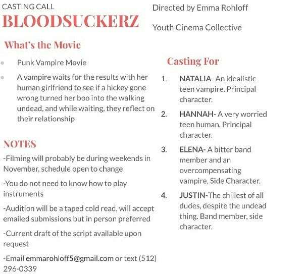 we_creATX's tweet photo. Hey friends, we are auditioning for several films shooting this fall! Here is one casting call. Contact us via dm or contact @emma.rohloff.official directly to schedule a read! Or if you just want us to know about you and consider you for other roles, le… https://t.co/QmoljpfGFS https://t.co/GgvGOm1GDI