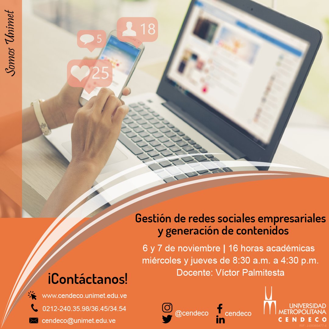 victorpalmitest's tweet image. RT @CENDECO: Si quieres marcar la diferencia en redes sociales, debes desarrollar ciertas habilidades. Este curso tiene las mejores herramientas y también cuenta con el docente más calificado: @victorpalmitest
 
Inscríbete acá:
ow.ly/B9Rw50wYIxQ