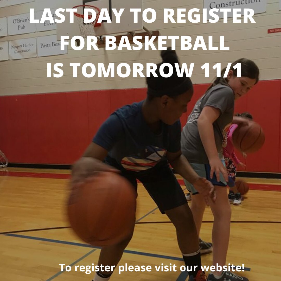 TOMORROW is the LAST day to register for BASKETBALL!! ⏰
CLICK the link below to register! ⬇️
YOU don't want to miss out on this exciting season, see you on the court!🏀🗑️
bgcnewport.org/aquatics