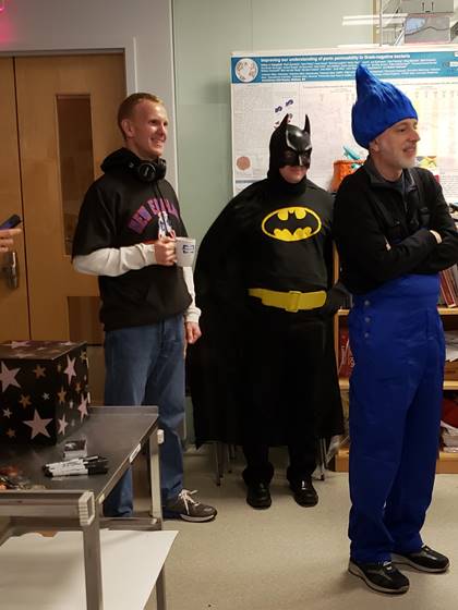 Entasistx's tweet photo. "Boo!!!" The same thing we #Entastics say to multi-drug resistant bacteria that threaten lives around the world except today, we're doing it in a costume with added fun! Take a peep at the winners of our #Halloween costume contest in the first picture.
#ETTX #LifeAtEntasis https://t.co/L3nbFmuWao