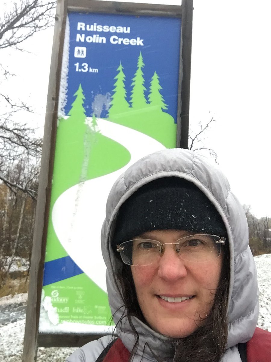 trm_comms's tweet photo. Getting in under the (snow-dusted) wire with my last #RRATrailChallenge hike! Another wee waterway, this time Nolin Creek. A great initiative, thx @Rainbow_Routes #OctoberTrails #DiscoverSudbury #RatherBeHiking https://t.co/iFJZFIrQ9C