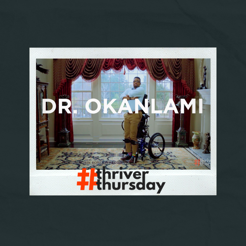 umichmedicine's tweet photo. “Disability does not equal inability,” says @Okanlami. Make sure to watch the latest episode of @RobinRoberts’ #ThriverThursday, featuring Dr. Feranmi Okanlami’s awe-inspiring story: https://t.co/XxA0dpNMHI #DocsWithDisabilities @umfamilymed @rocknrobintv @GMA @ABCNewsHealth https://t.co/De3KHbE0dY