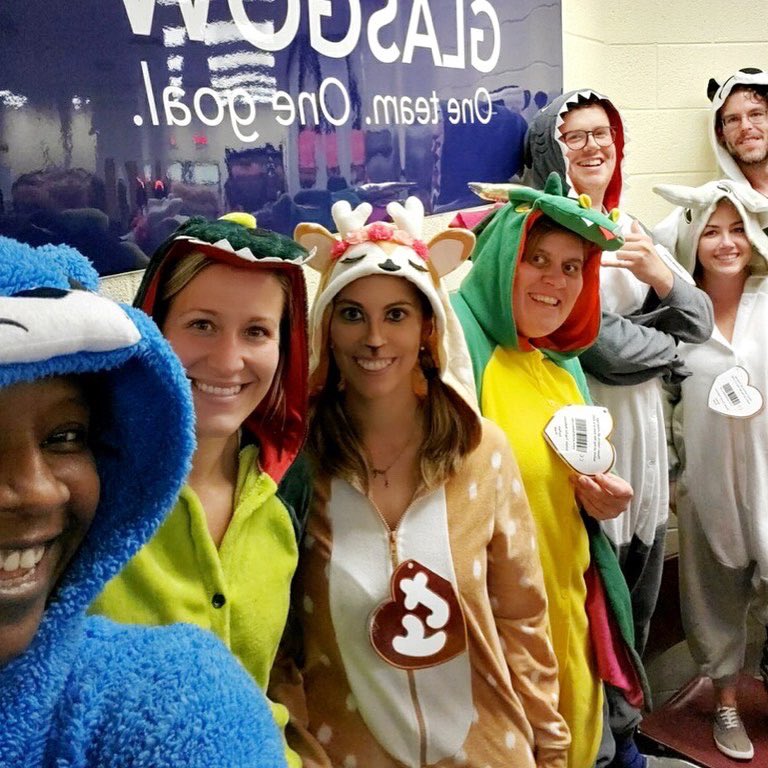 MsKLivingston's tweet photo. I LOVE that my school takes Halloween so seriously! The competition from 6th Grade Science is real folks 🎃🦌 #GMSbelieves @GlasgowMS https://t.co/r2doaIQvXl