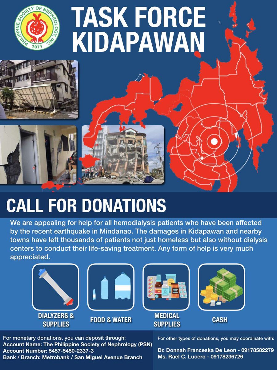 Call for donations... #MindanaoQuake #taskforcekidapawan