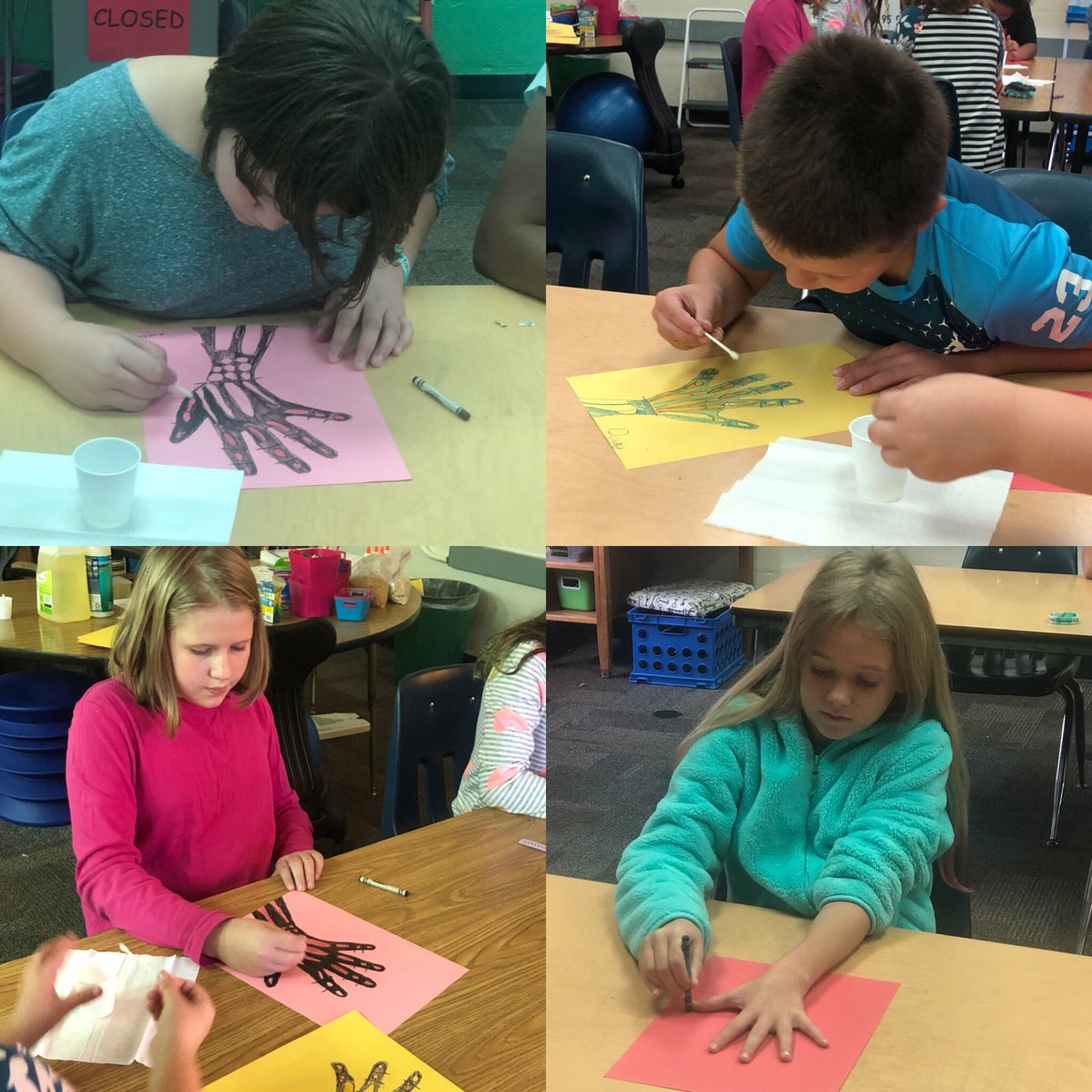 Thank you <a href="/MysterySci/">Mystery Science</a> for a great day of learning about our bones. Then we were able to make an “X-ray” of our hand. #mysteryscience #sciencerocks #halloweenscience #over200bonesinourbody <a href="/HighlandGville/">HighlandElementary</a>