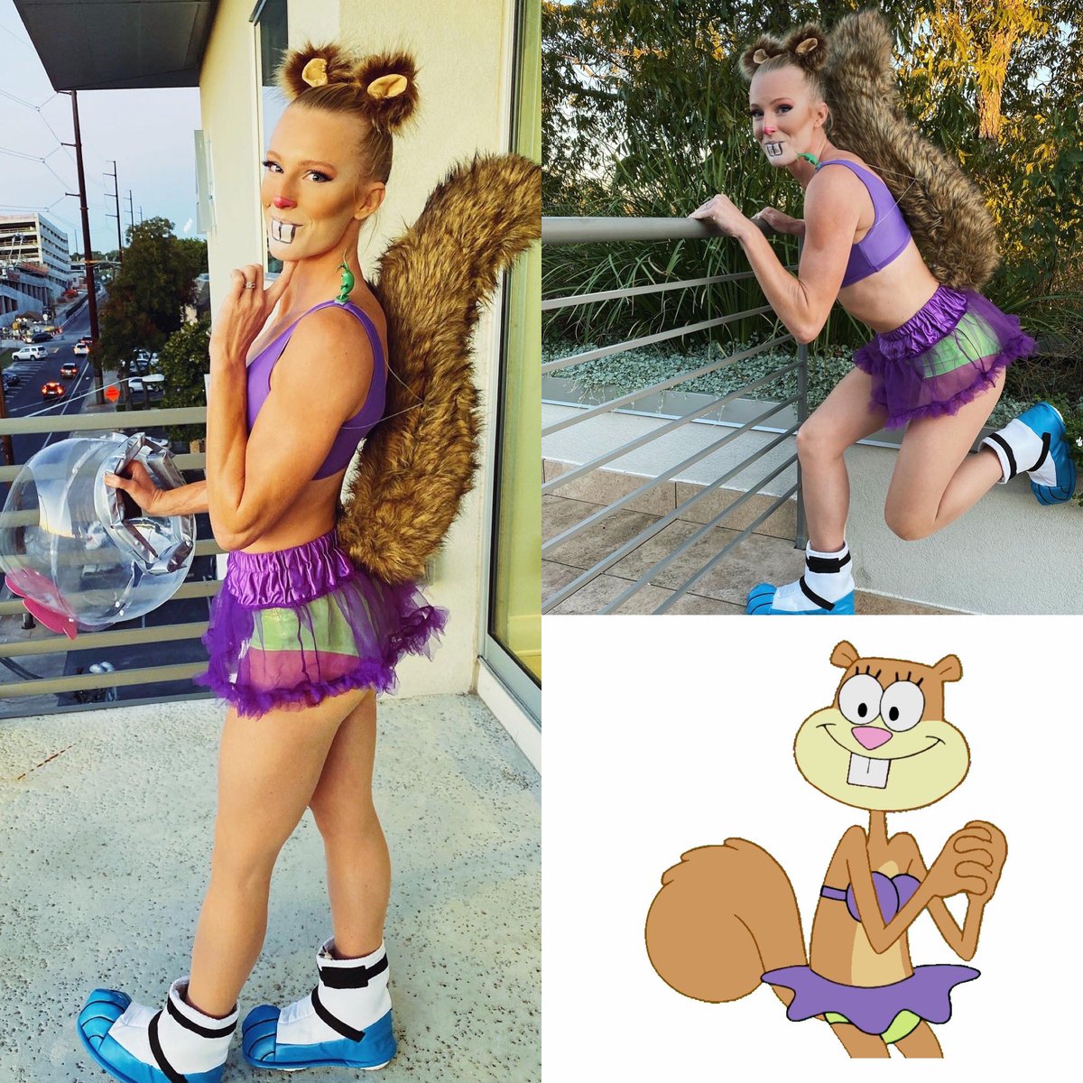 Sandi Cheeks becomes Sandy Cheeks #HowdyYall #Spongebob #halloween2019 (oh,...