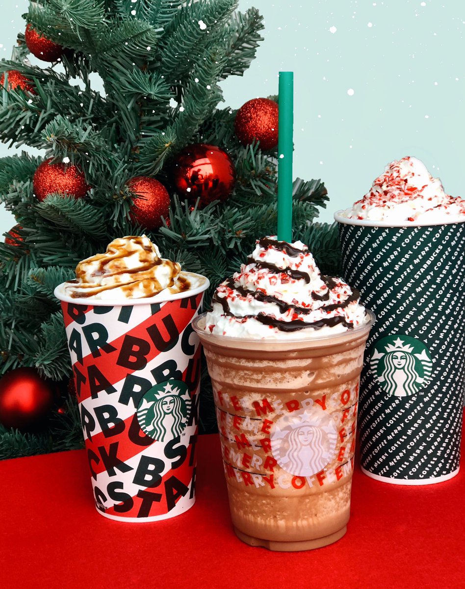StarbucksAu's tweet photo. Are you ready to get merry? All of your festive favourites are back! 🎄 #ToastedWhiteChocolateMocha #GingerbreadLatte #PeppermintMocha https://t.co/8VCWX7RHnf