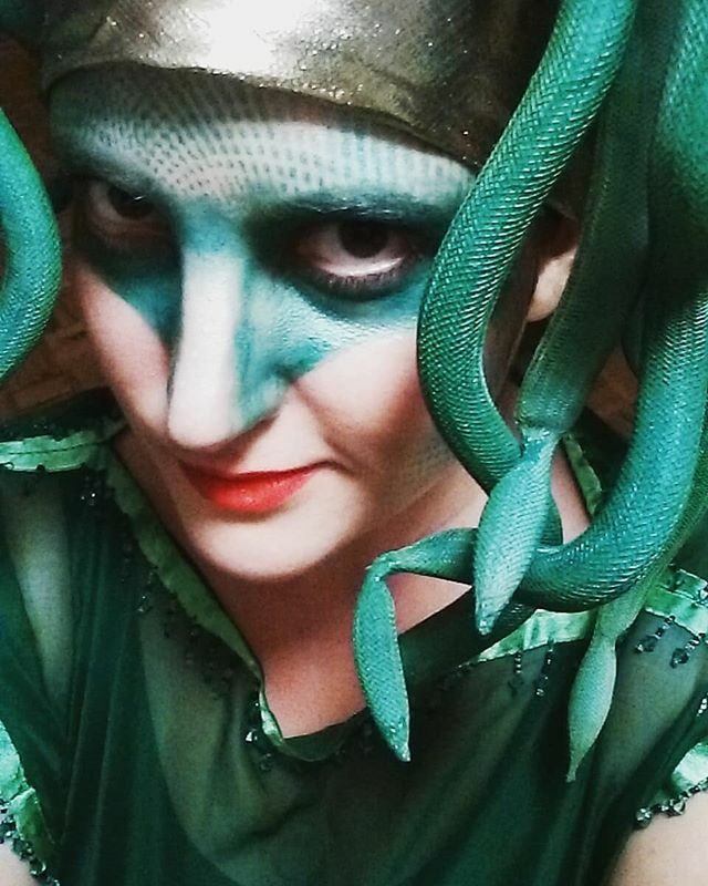 Happy Halloween!

First run for my Medusa costume tonight! I volunteered for the community haunted house. I still have some finishing touches for the costume to make, but it worked well, and I made several children scream. 🎃 More pics on Saturday whe… ift.tt/2N1OzHP