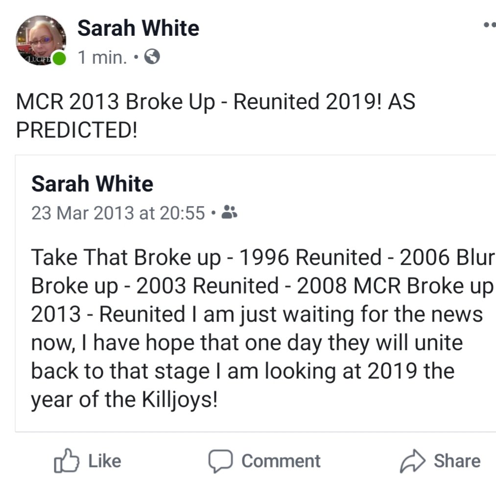 EclipseInTime's tweet image. @MCRofficial Killjoys Make Some Noise! The year is 2019 the Reunion Show is in LA otherwise know as Battery City!
