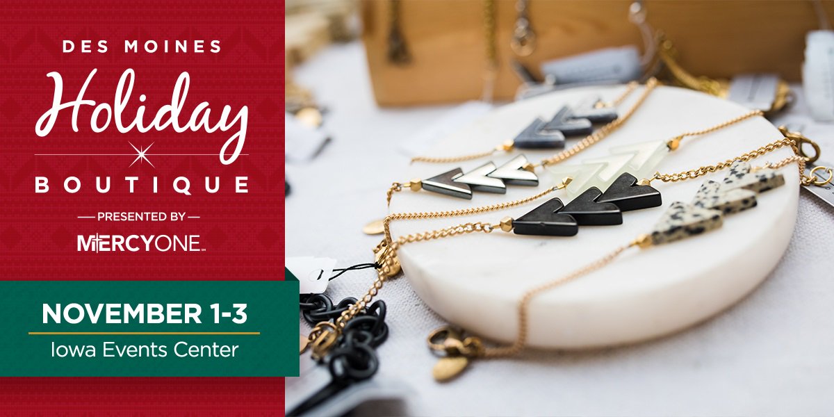 The #DesMoines Holiday Boutique strats tomorrow! Check out our list of vendors &amp; plan your visit to the show! bit.ly/2JvhtfW