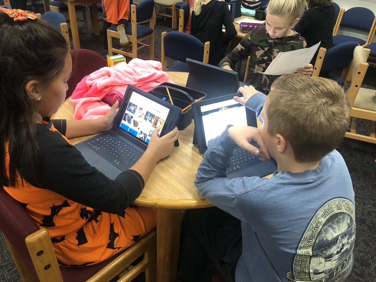NpeMrsCarney's tweet image. 4th graders spent today collaborating on their bat research #googleslides presentations. Such great teamwork, but man do we need to review home row and typing skills #Halloween #halloweeninthelibrary #elementarylibrarian #elementarylibrary @NPEPrincipal @SouthernHancock