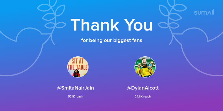Kevinstork2's tweet photo. Our biggest fans this week: SmitaNairJain, DylanAlcott. Thank you! via https://t.co/tYzJ9M5Wxs https://t.co/WjFqqn1TH3
