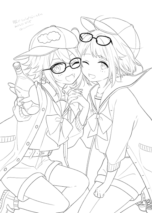 線画褒められて嬉しいからあ～～～～げよ! 