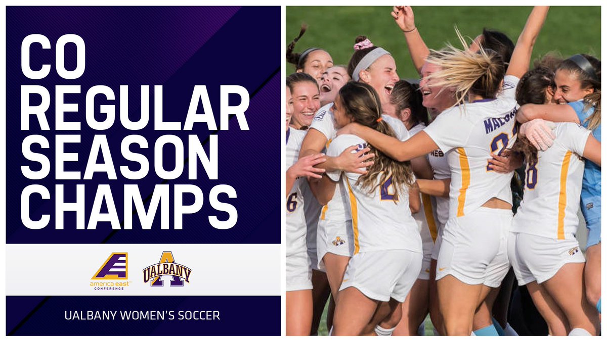 AmericaEast's tweet photo. ⚽️ Congrats to @UAlbanyWSoccer, 2019 #AEWSOC Co-regular-season champs! https://t.co/NHCCA83fqz