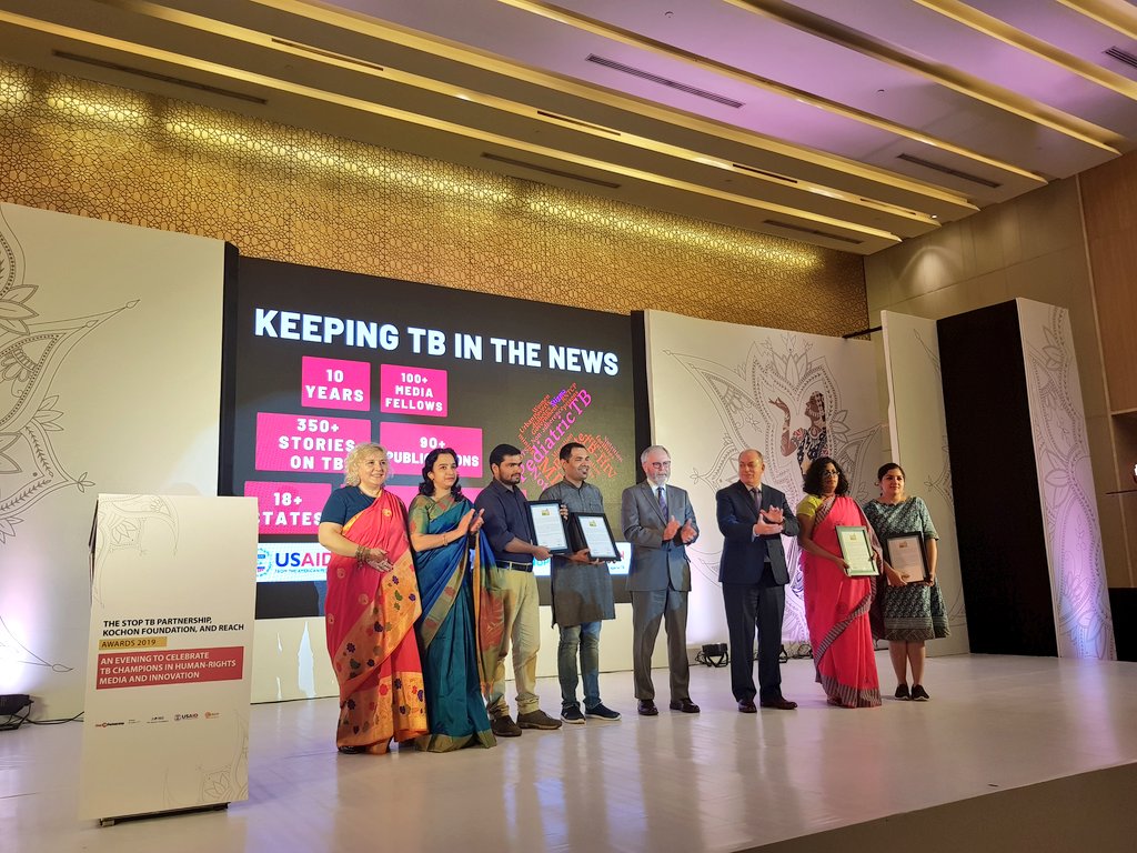 Keeping TB in the news- celebrating  the power of media. REACH media awards to journalists.