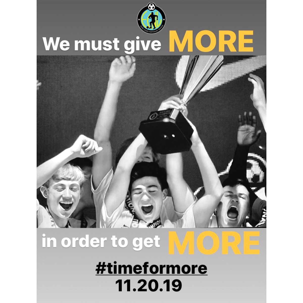 ECNLboys's tweet image. #TimeForMore 11.20.19