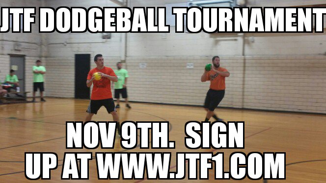 JTF1_MJS's tweet photo. Are you the top Dodgeball team in Western Maryland? Come out and prove it! Nov 9th at the Frostburg Armory.  Info at https://t.co/lRr24iBtX7 #dodgeball #Tournament #jtf1 #veteranbusiness #VeteransDay #Maryland #SportsBiz #sports https://t.co/tQXVMtZT7w