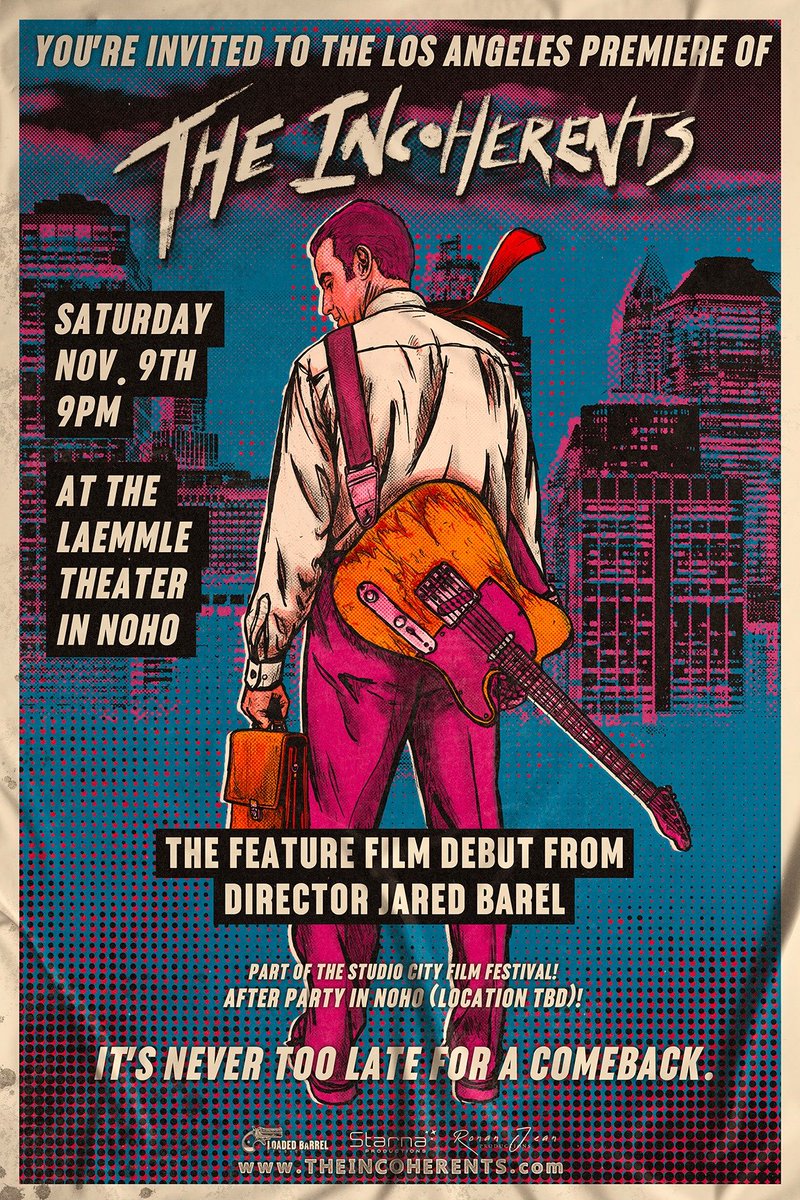 JMBarel's tweet photo. Next Saturday Nov 9th. Google Studio City Film Festival for Tix! https://t.co/y5sFbRD4u8