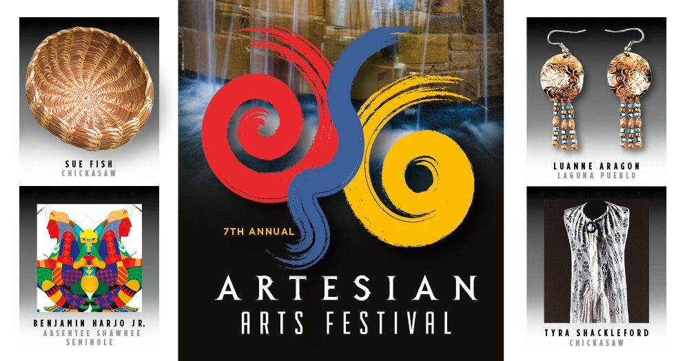 ChickasawNation's tweet photo. #SaveTheDate The 2020 Artesian Arts Festival is set for May 23 in beautiful Sulphur, Oklahoma. Make plans now to celebrate more than 100 prominent Native artists from across the country at one of the nation’s fastest-growing Native American art markets. #ARTesianFest https://t.co/11eKLK4b8H