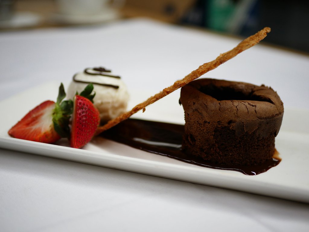 Volcanic. Chocolate. Cake. 😍 💕

This dessert is one of our favorites on our menu...