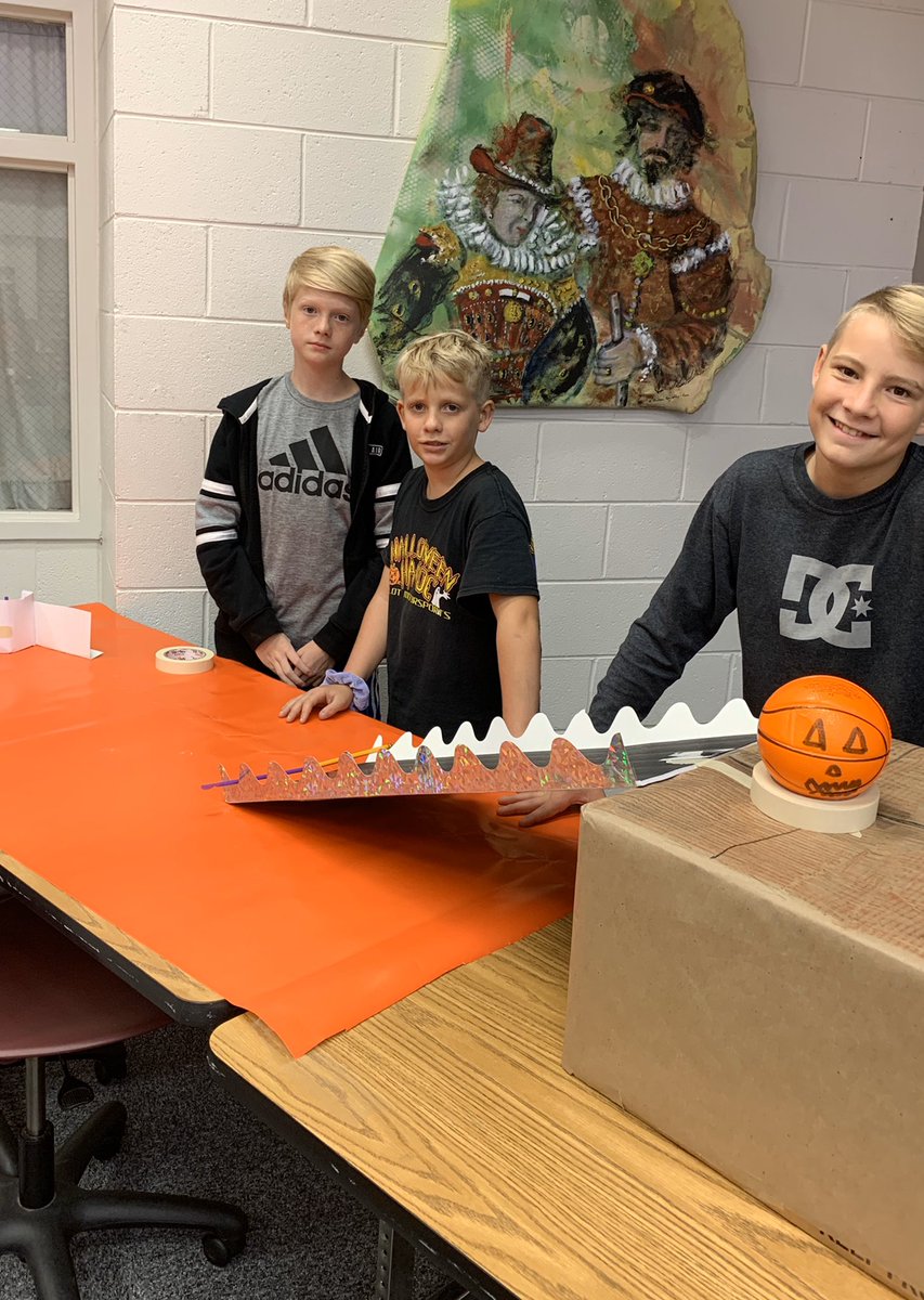 ashley_basnight's tweet photo. Exciting day with the Runaway Pumpkin!  Students in 6th and 7th Grade TakeFlight created barricades to keep the Pumpkin from destroying the town! #TakeFlight #STEMfun #LoveWhatYouDo #MiddleschoolCTEiswaycool #IgniteDCS https://t.co/hU4F2n0mLP