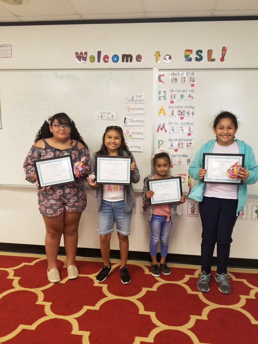 meltonesl's tweet photo. So proud of these girls! They all scored higher than a 4.8 on their ACCESS test, and our students were so excited to celebrate their hard work! #ESL #ENL #ELsCanDo https://t.co/iRb9WLBMrl